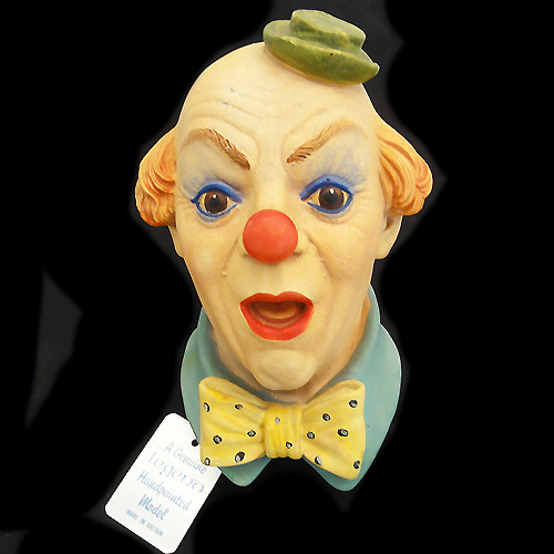 CLOWN by Legends Chalkware Red Nosed Small Hat 3.2″ tall made in England NEW