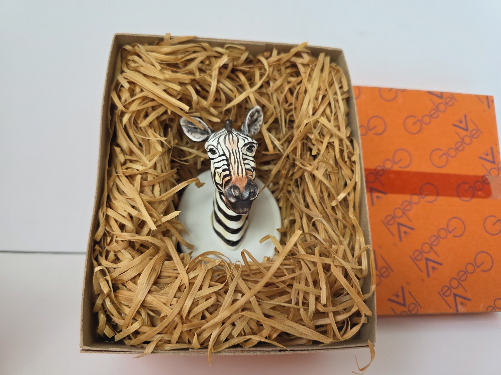 Vintage Goebel Germany ceramic wall plaque wild animal safari figurine Zebra