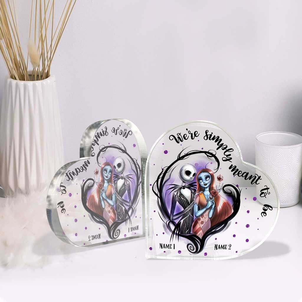 Personalized Jack Sally Nightmares Couple Acrylic Plaque Wooden Block Decor Gift
