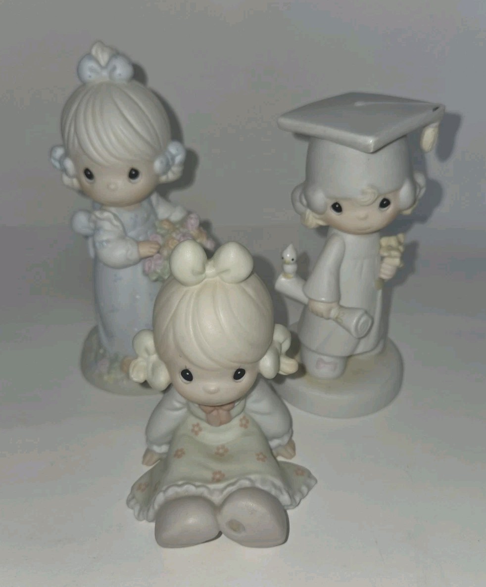 Lot of 3 Precious Moments Bless Your Soul 1994 Figurine & Jonathon David