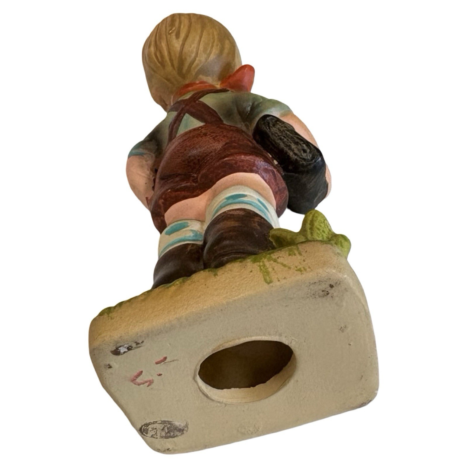 Vintage Hummel Style Boy Figurine Sri Lanka Hand Pocket