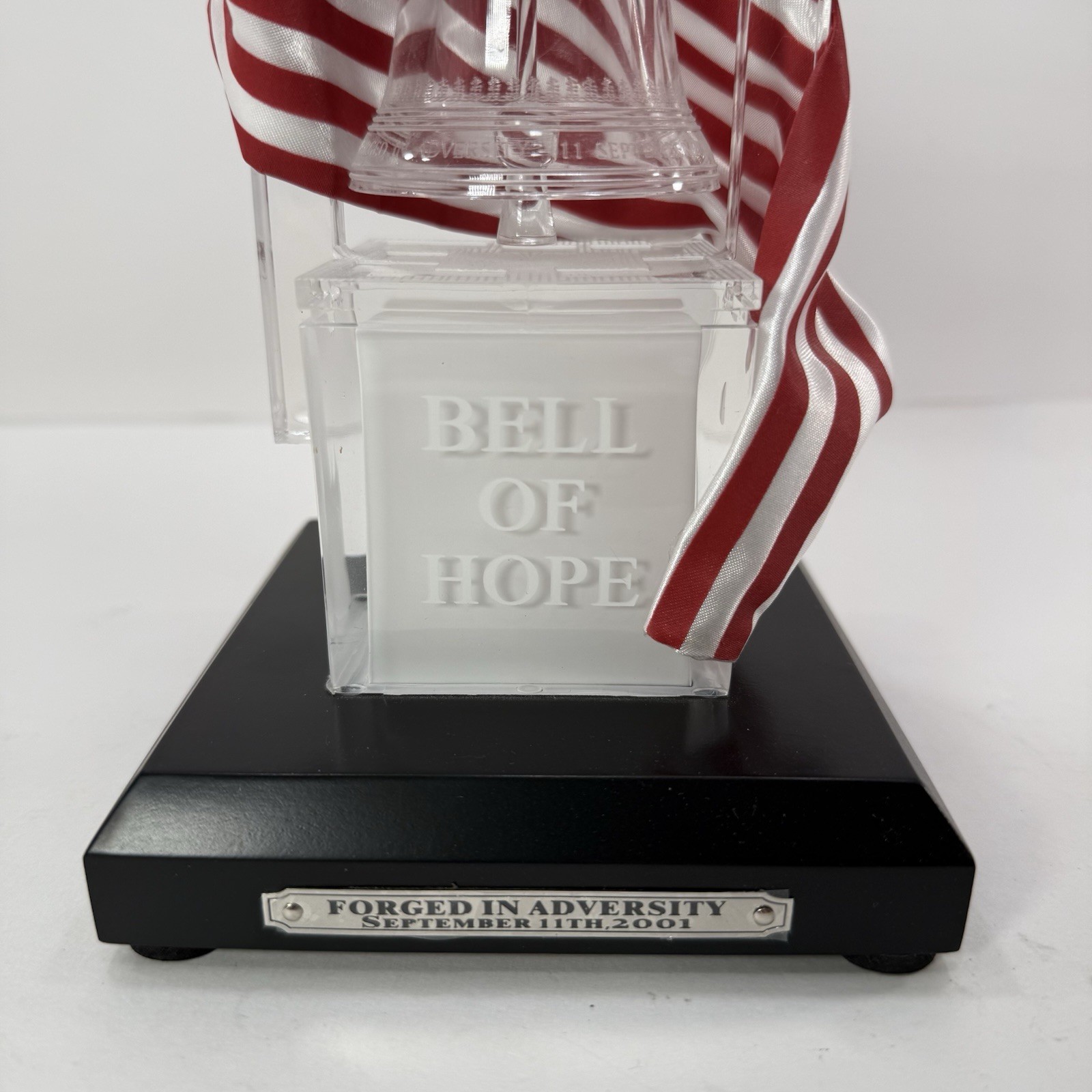 Bell Of Hope Hawthorne Village 9/11 Forged In Hope Light up Statue American Flag