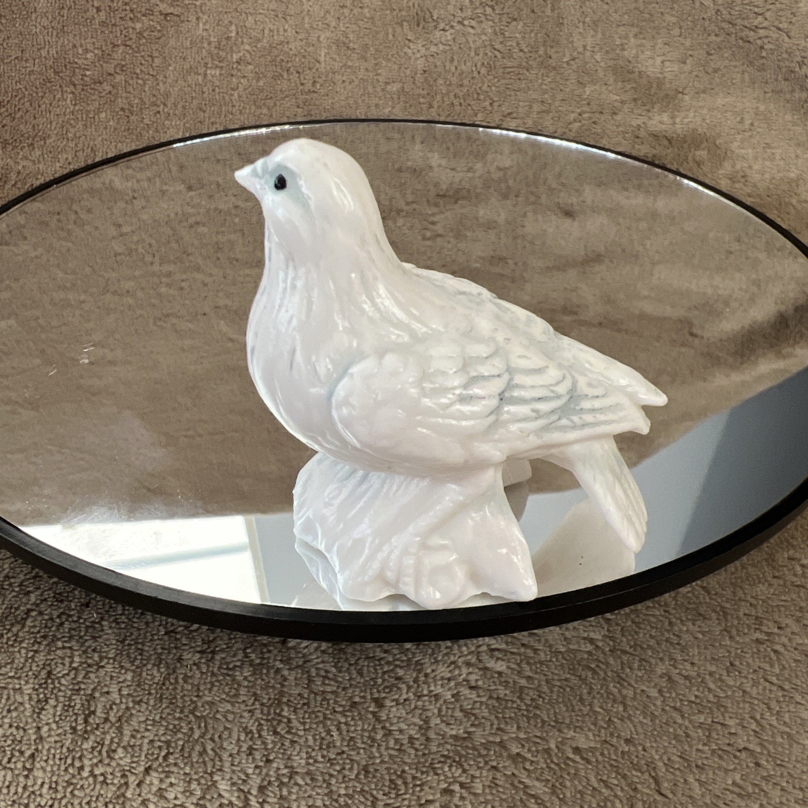 Miniature Porcelain Dove Figurine 2.25″ Shelf Sitter