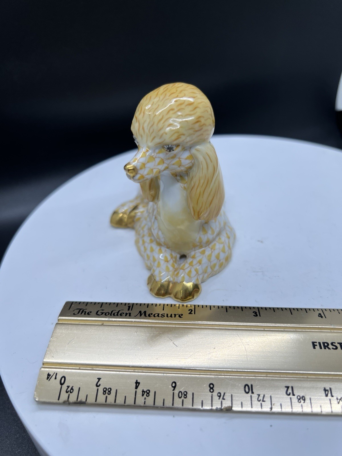 Raspberry Poodle Handcrafted In Hungary Painted w/ 24k Gold Accents Style: F1048