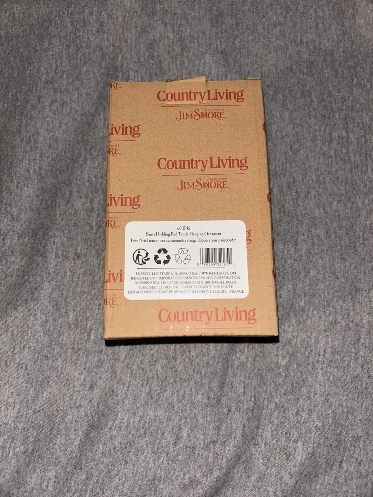 Country Living by Jim Shore – Santa Holding Red Truck Christmas Ornament 6011746