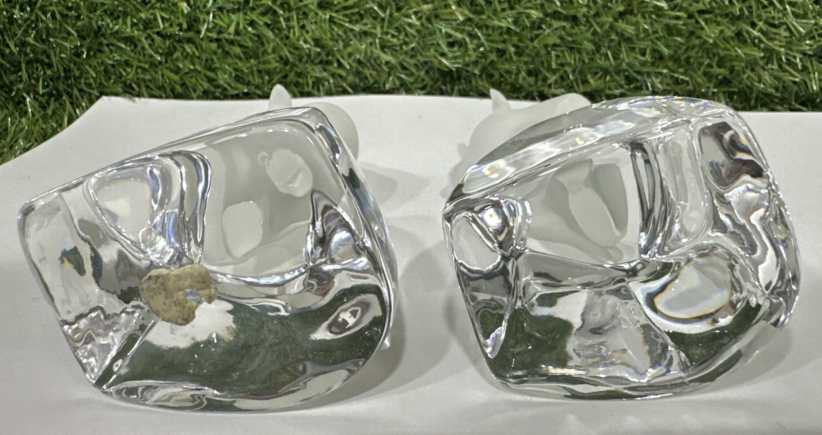 Swarovski Ebeling & Reuss Panther Cougar Head Frosted Clear Crystal Lot Of 2