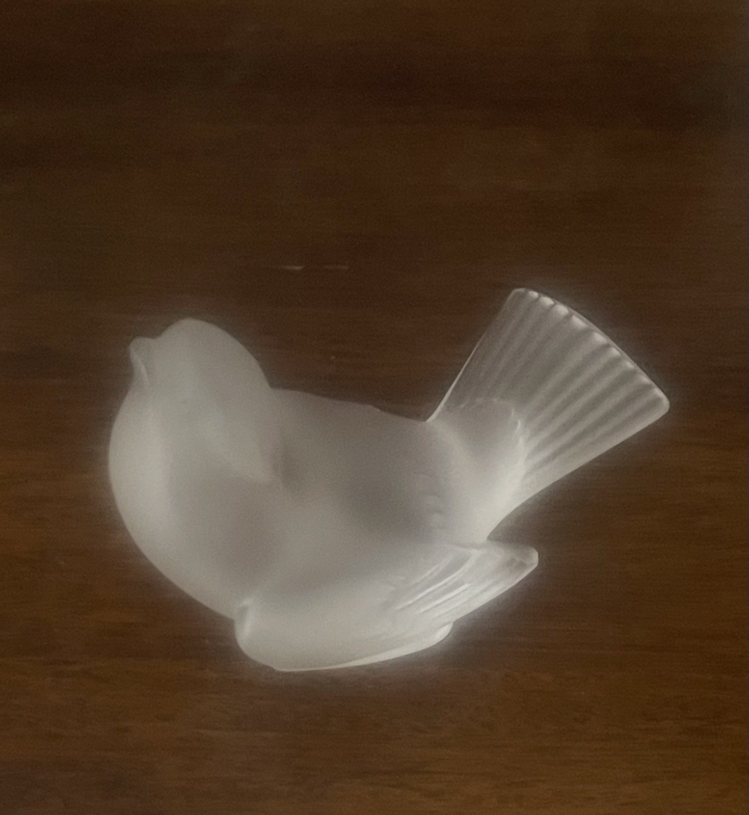 Lalique France Crystal Glass Frosted Sparrow Dove Swallow Bird Figurine Statue