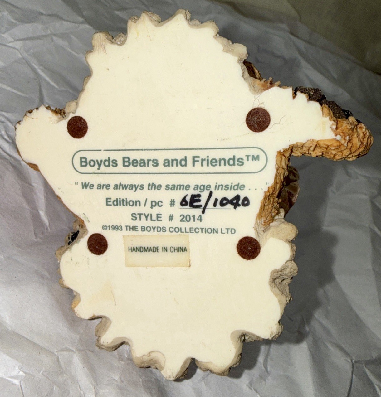 Boyds Bears & Friends-The Boyds Collection#2014 Bailey with Birthday Cake & Hat