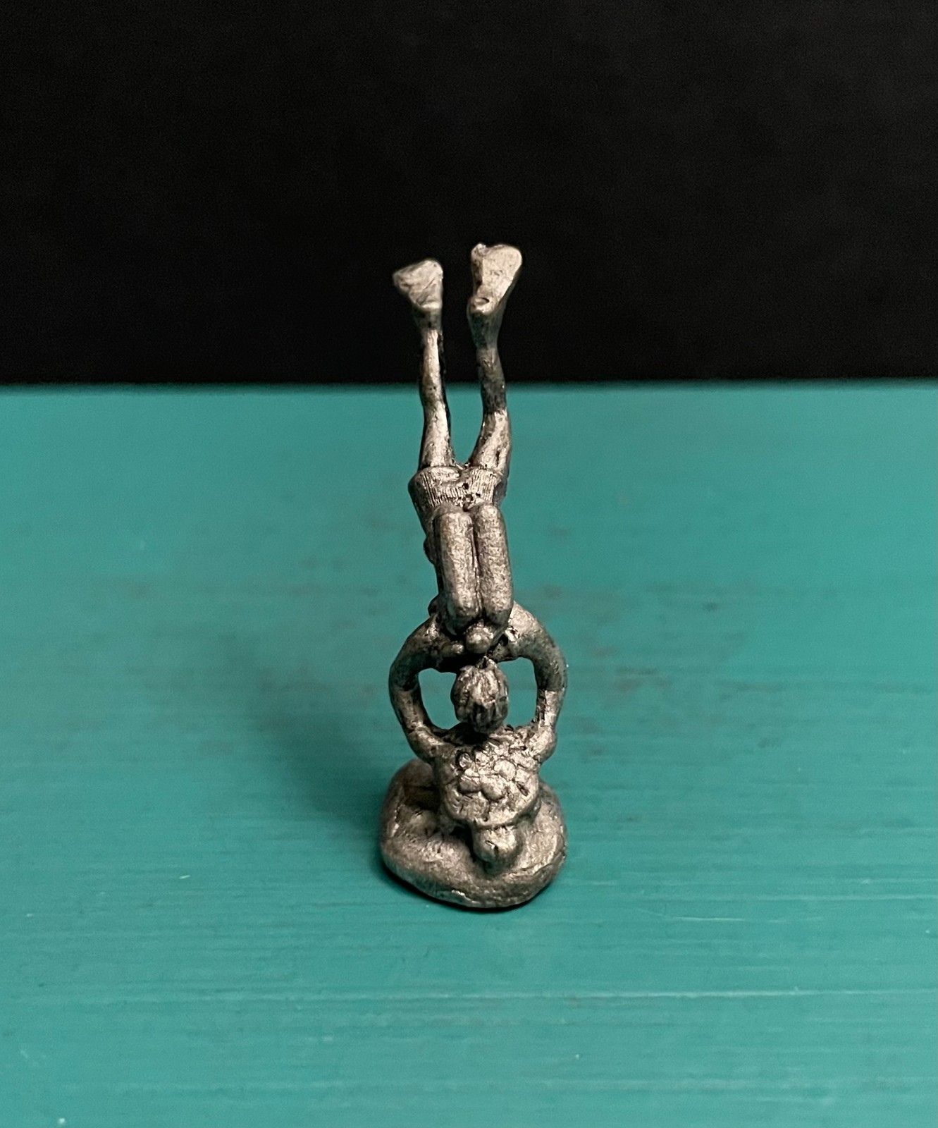 Gallo Pewter Scuba Diver Tanks Flippers Ocean Sea Turtle Diorama Art Figurines
