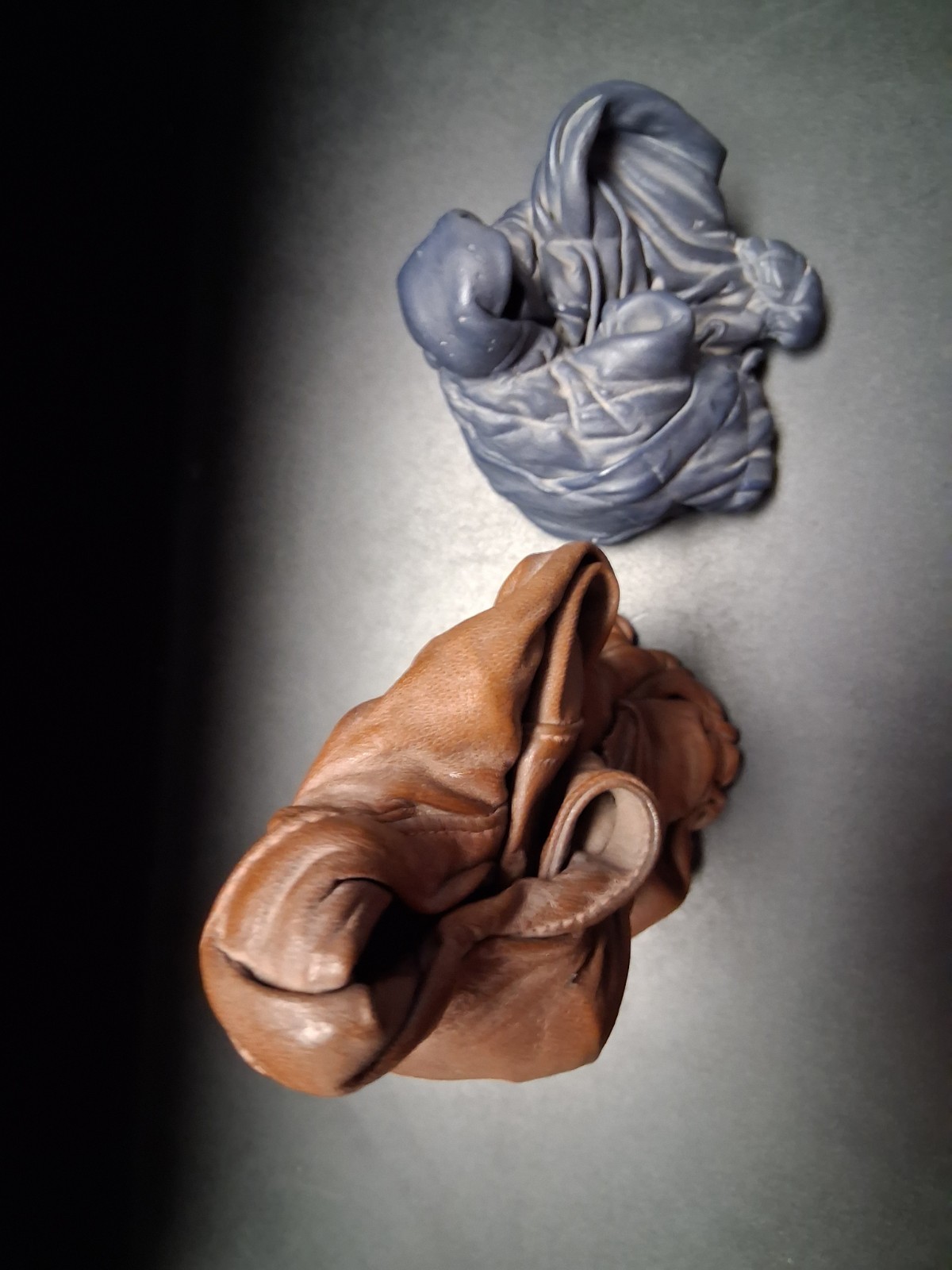 2 Molded Leather Art Figurines From Middle East