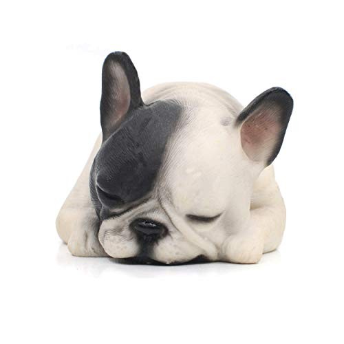 Comfy Hour Doggyland 6” Sleeping French Bulldog Figurine, Black & White