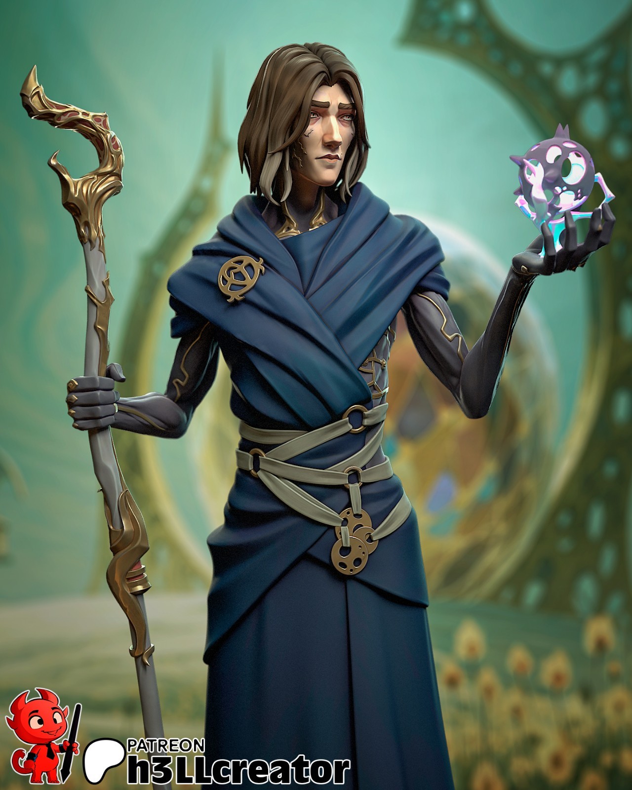 Viktor Figurine Arcane Hand Painted Model / DIY Kit 11 pcs