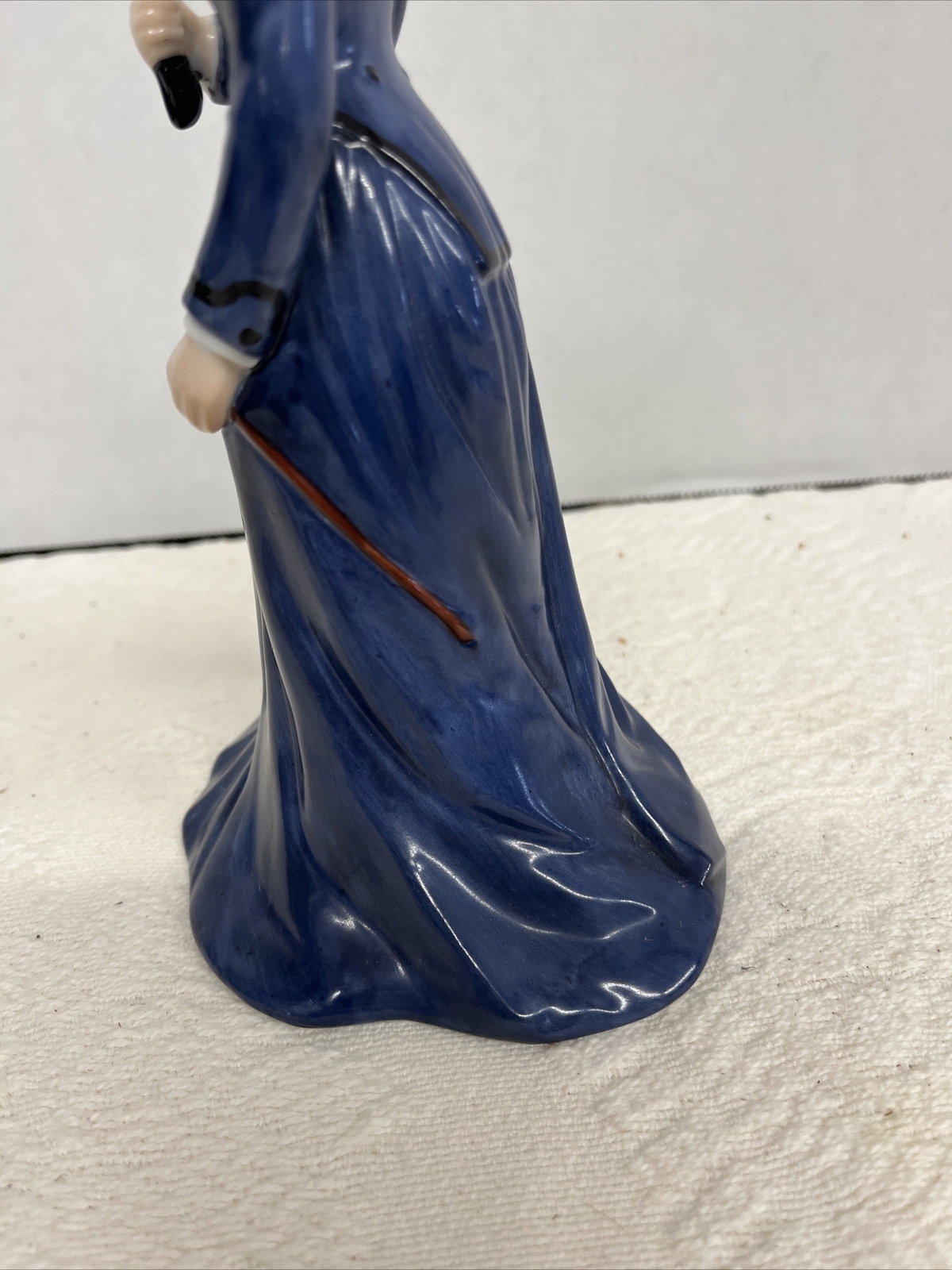 Vtg Lady Anna Porcelain Figurine Japan 1984 8” Blue