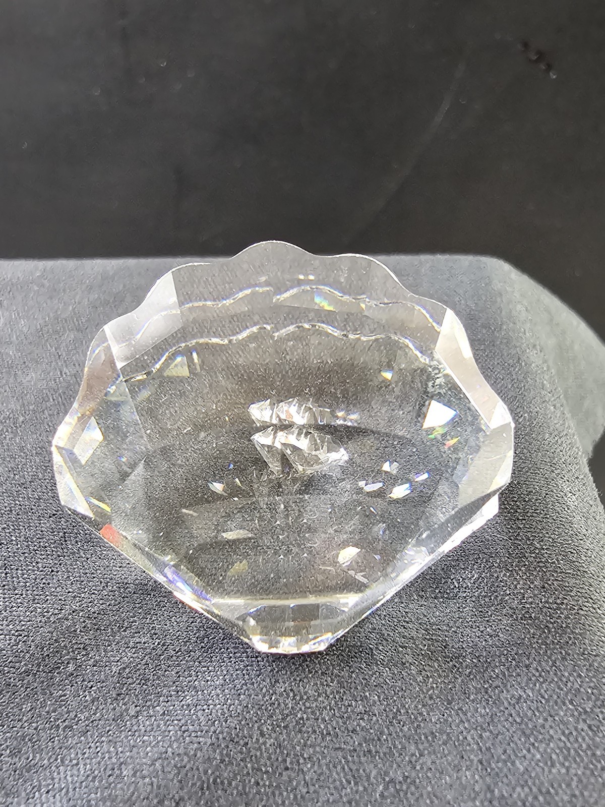 Swarovski Sea Shell Oyster Clam w/ Diamond Shaped Pearl Original Box