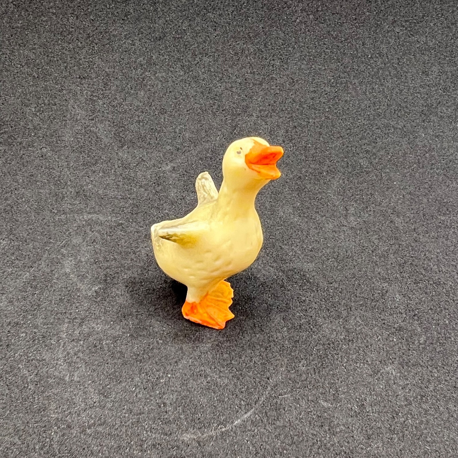 Vintage Miniature Yellow Plastic Duck Figurine Easter Cake Topper Diorama Toy