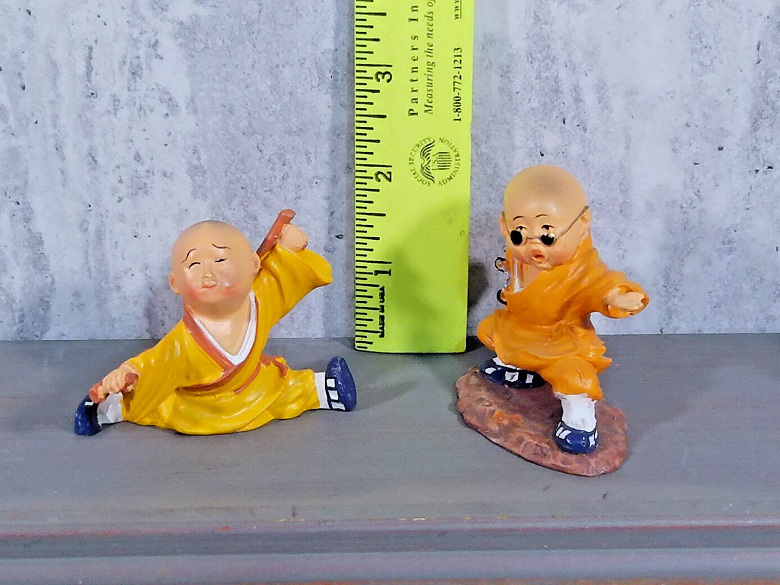Shaolin Monk Kung Fu Boys Action Pose Resin 9 Figure Lot Martial Arts Vintage