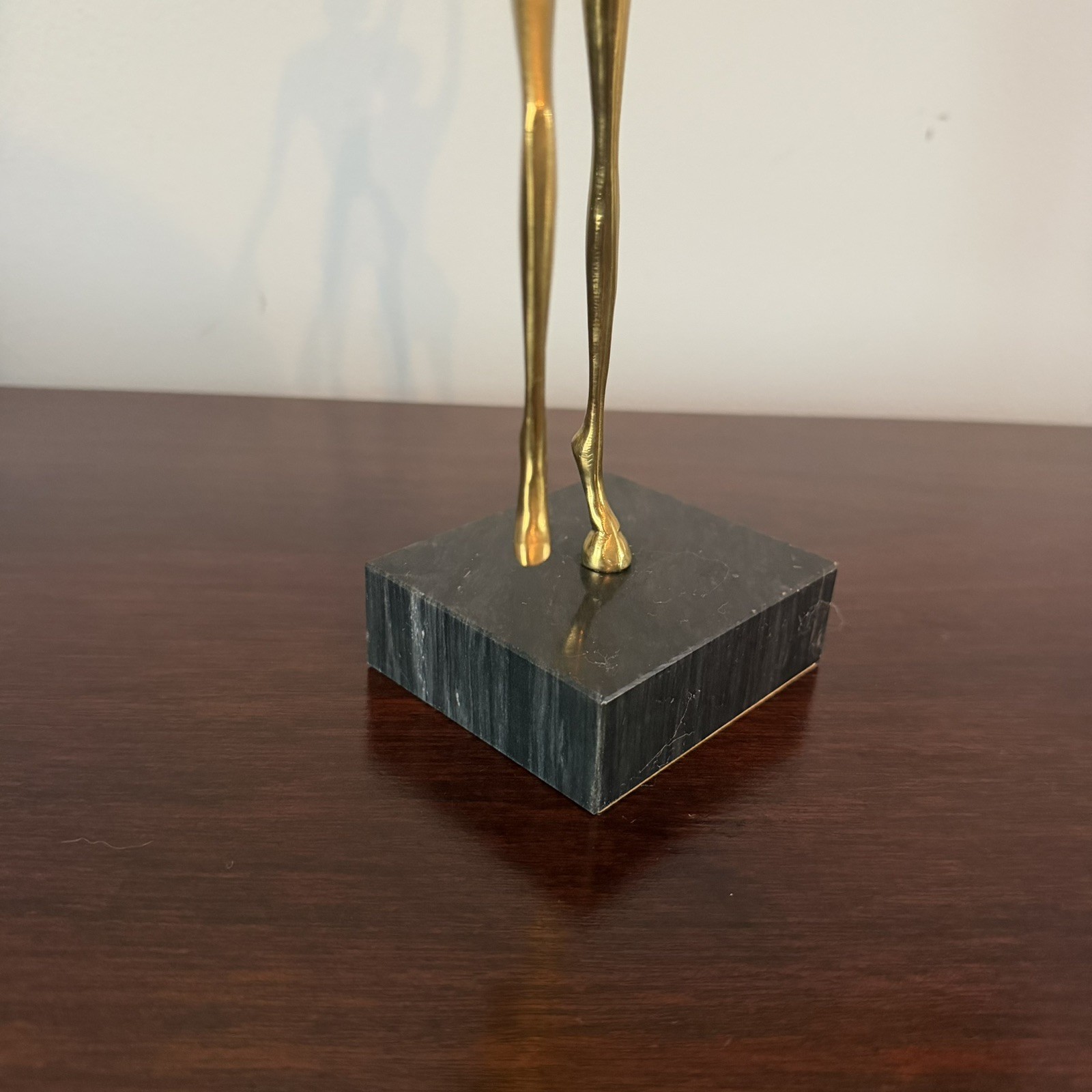 BALLERINA DANCING, “Lapointe” Large Antique Solid Brass, Granite Base, 13″ Art