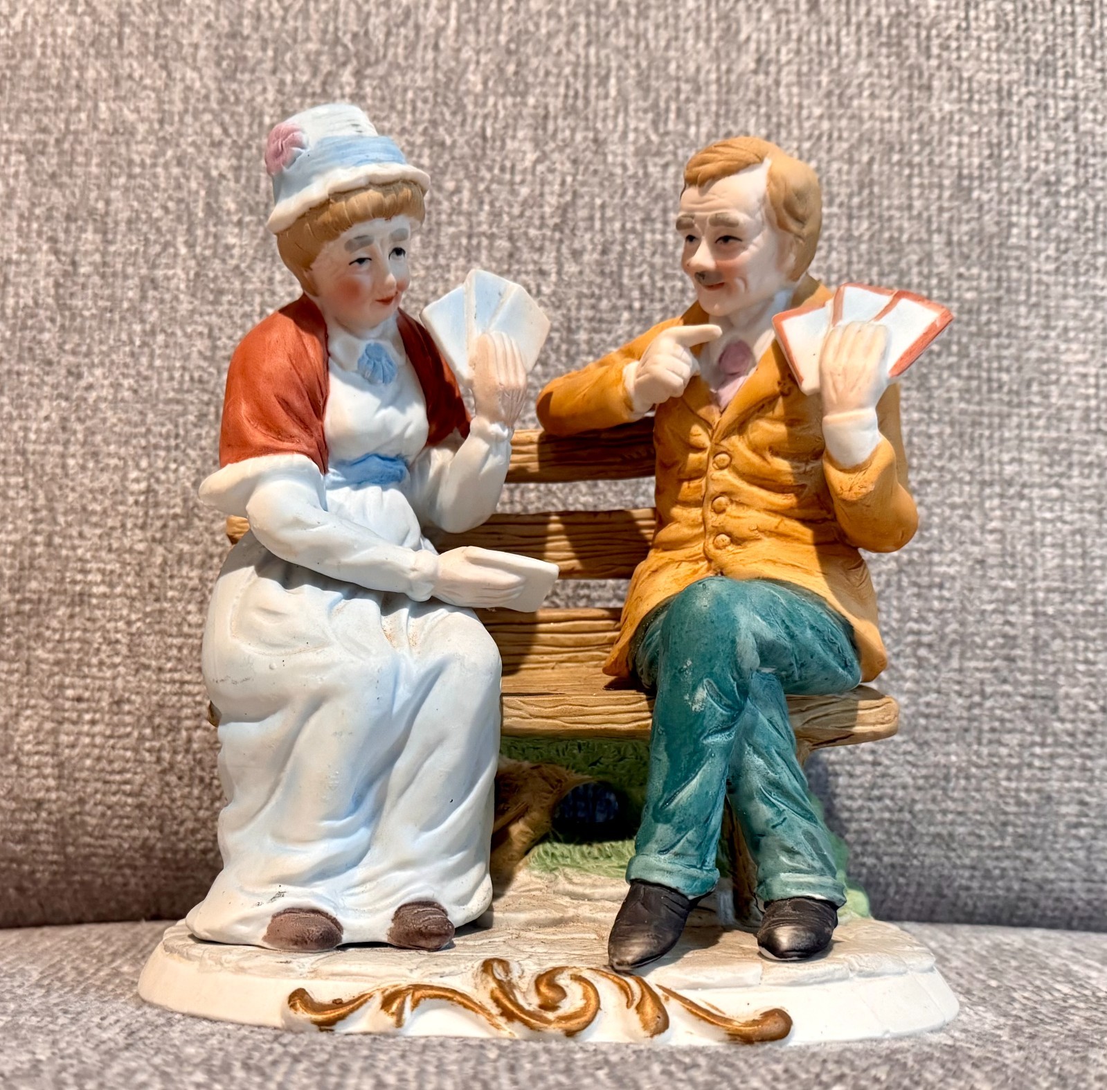 Vintage JJ Limited Edition 1200 Series Porcelain Old Couple Playing Cards