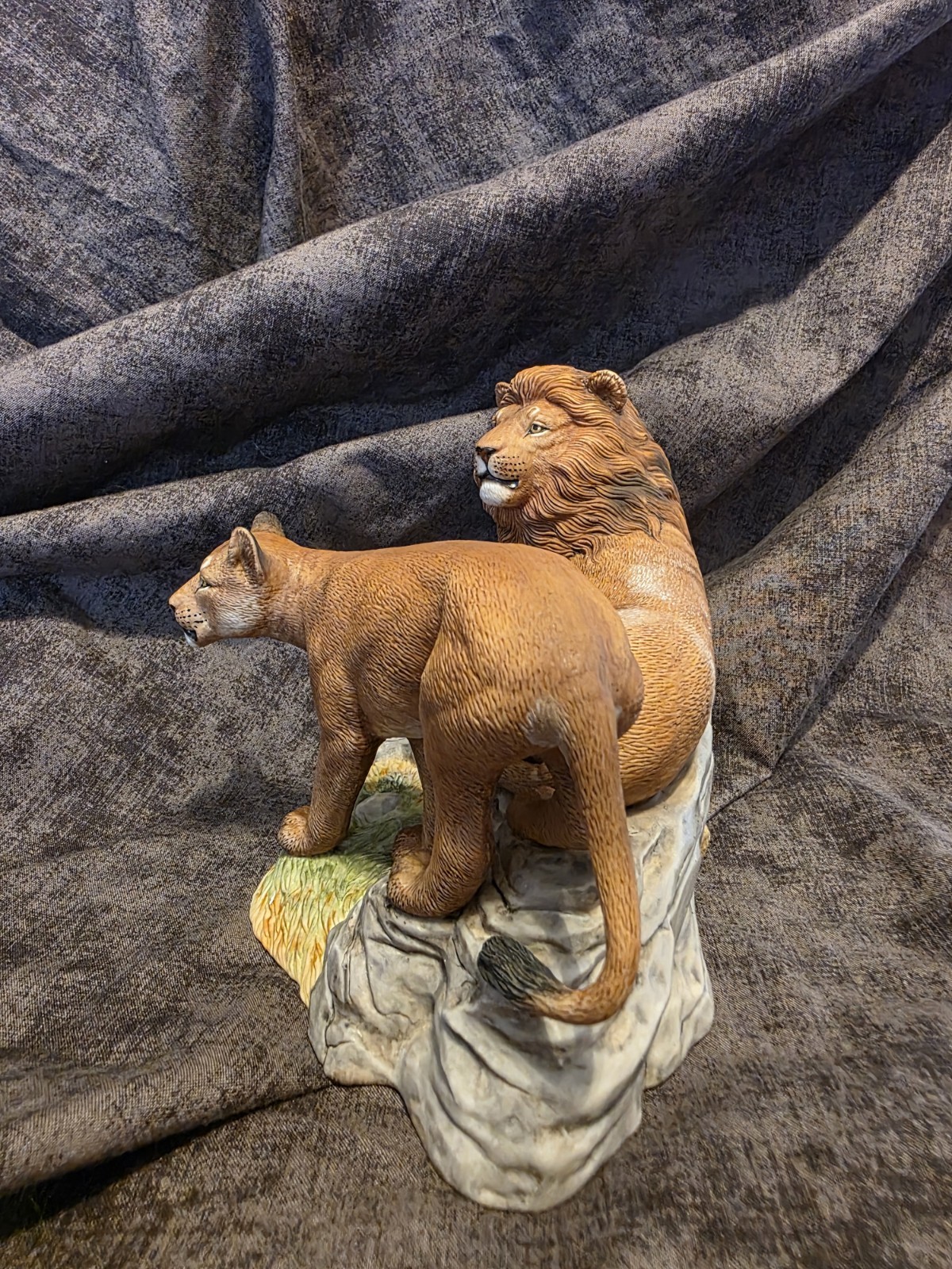 Vintage Lenox Lions Africa Wildlife Of The Seven Continents Figurine 1988