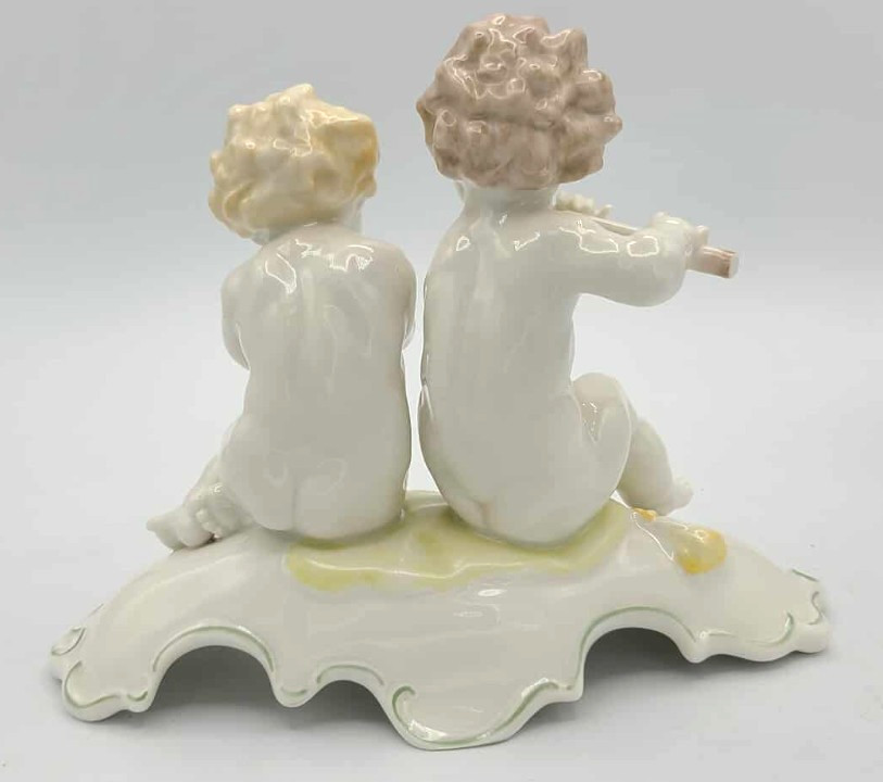 Vtg Hutschenreuther Selb Germany by Karl Tutter Large 8″x 6.25″ Putti Figurine