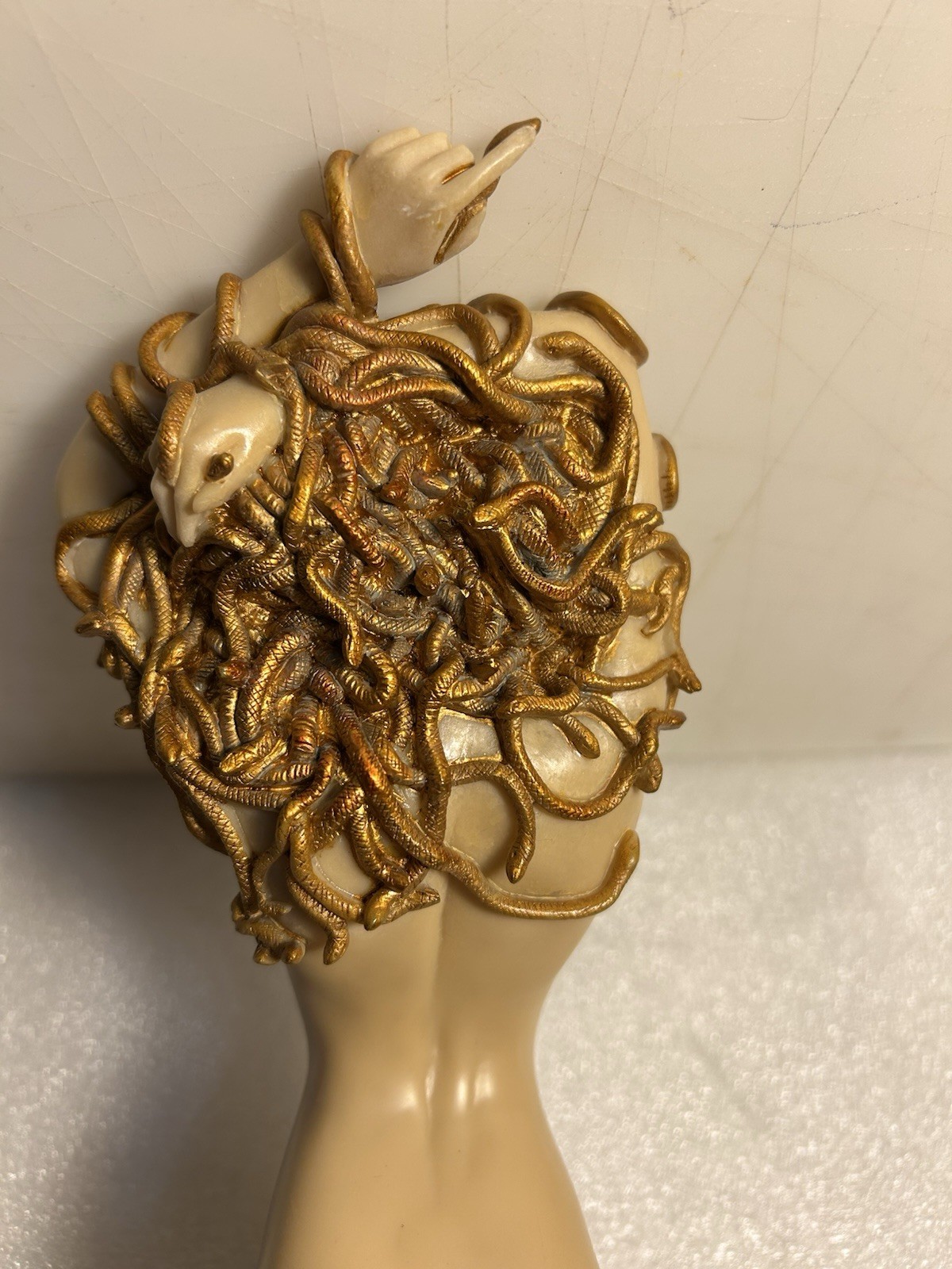 1970’s MEDUSA NUDE SCULPTURE WITH SNAKES IN HER HAIR. RESIN CAST. BEAUTIFUL ART