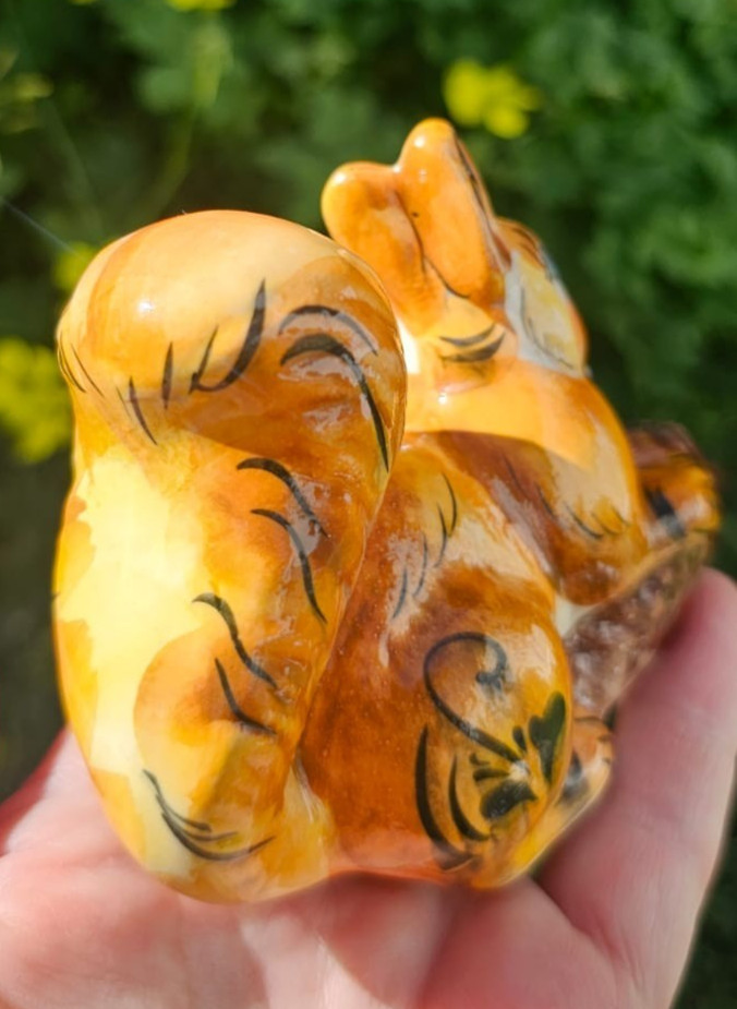Squirrel with a Nut Masterpiece Porcelain from Russia