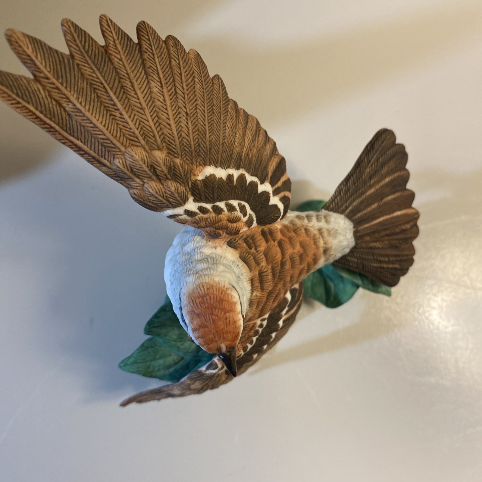 Lenox Garden Bird Figurine *damaged Chipping Sparrow 1990 Taiwan In Flight
