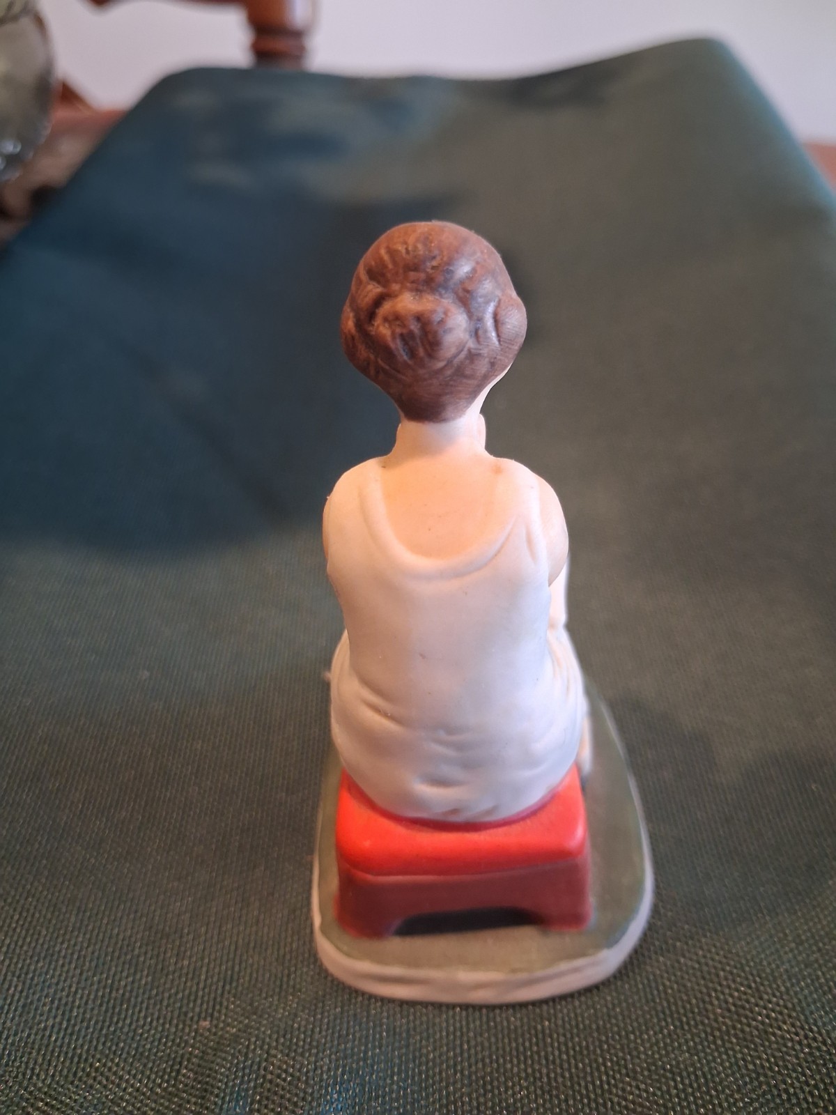 Norman Rockwell Woman Ceramic Figurine 1979 Matte Finish 1970s Collectible