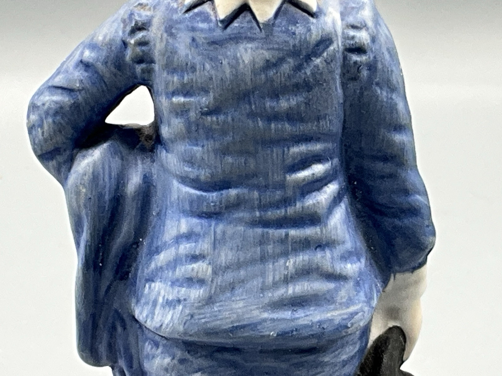 Vintage Blue Boy Figurine Hairline crack in Wrist see photos