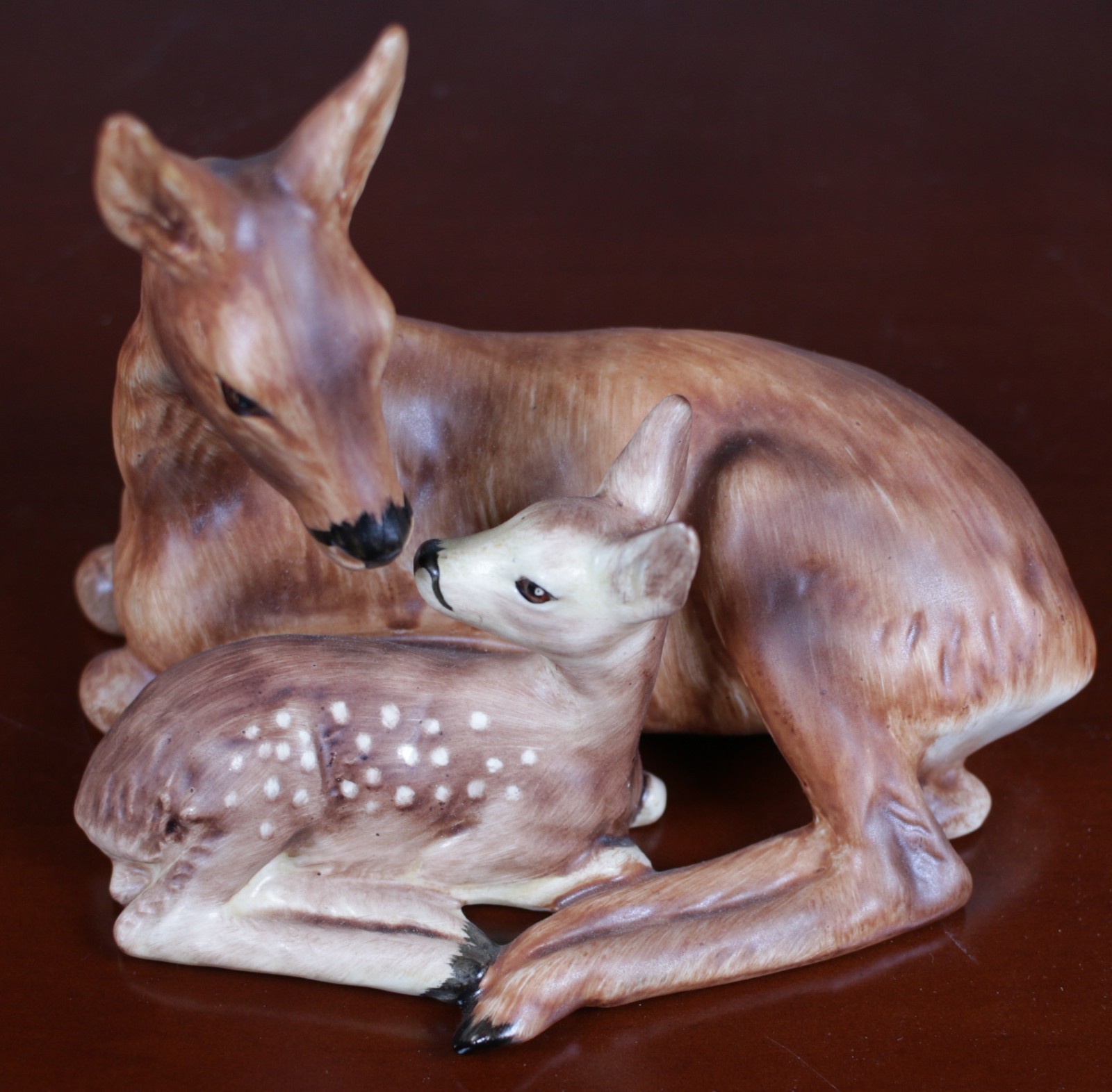 Goebel Porcelain Plate and Figurine Deer Fawn Mother’s Day Gift 1978 Vintage