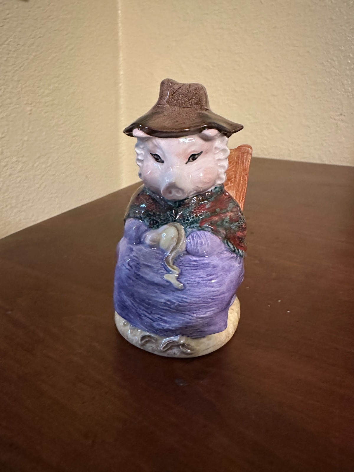 Royal Albert England Beatrix Potter “And This Little Pig Had None” Figurine 1992