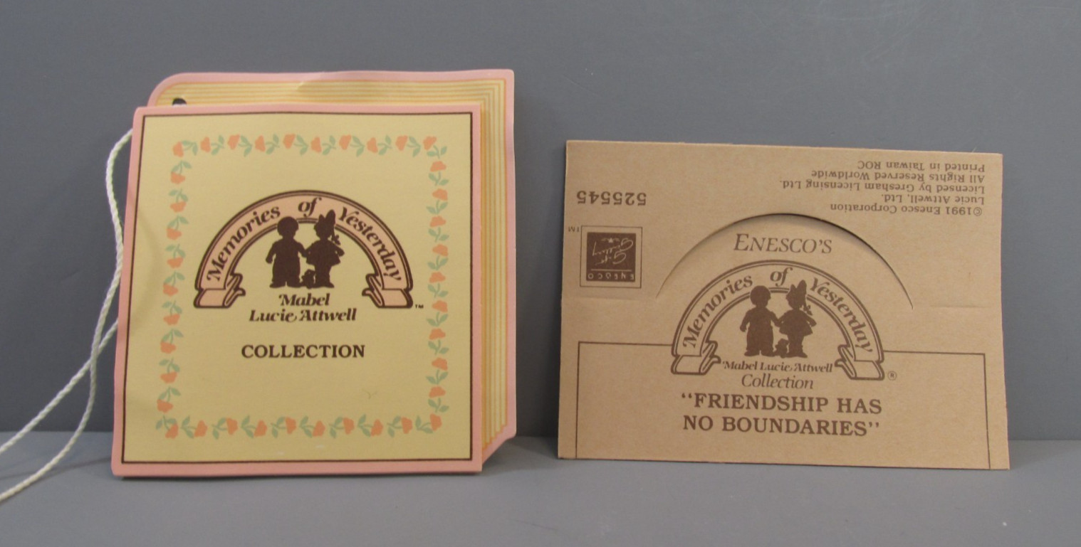 1991 Memories of Yesterday “Friendship Has No Boundaries” Figurine – #525545