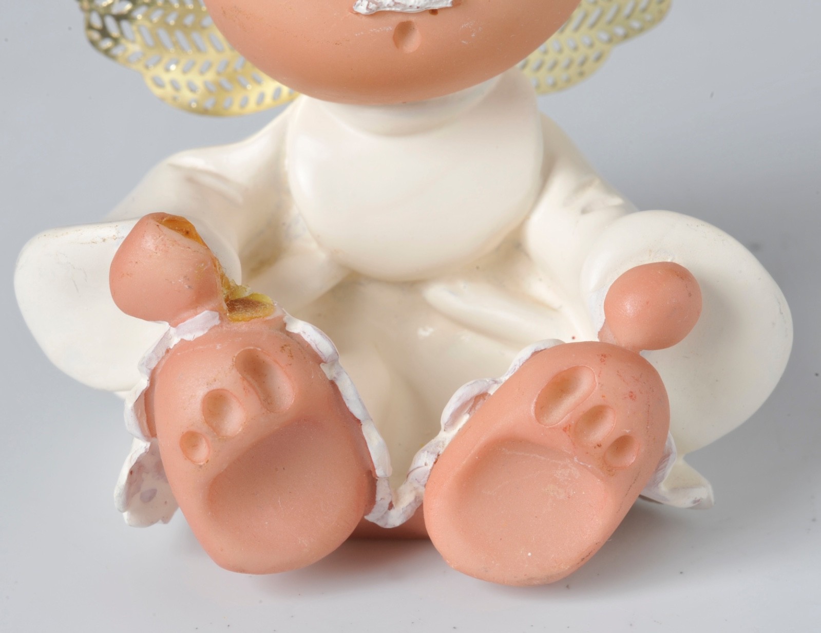 Russ Berrie Kirk’s Kritters Angel Cheeks Mustache Figurine 2002 Rare