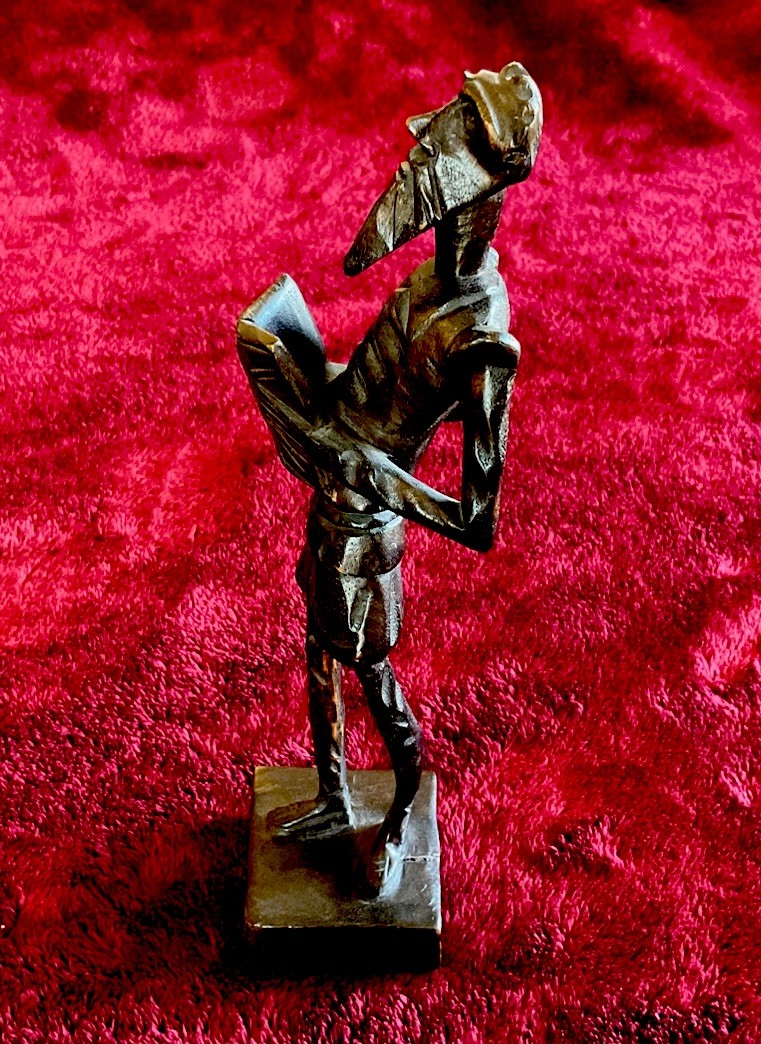 Carved Wooden Figure Don Quijote Spain OURO Black Forest wood figurine antique