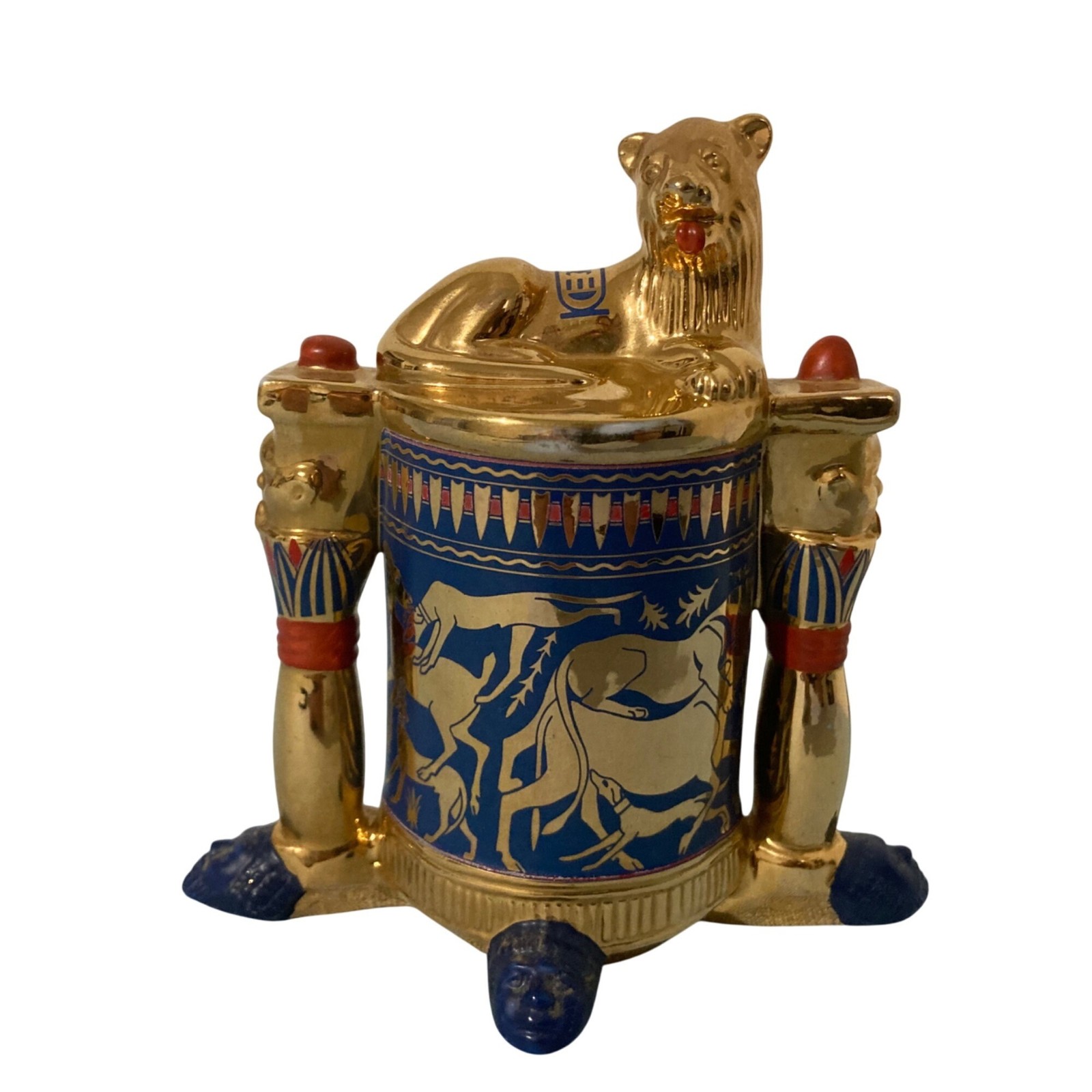 1989 Franklin Mint Treasures of King Tut Miniature Collectable Unguent Container