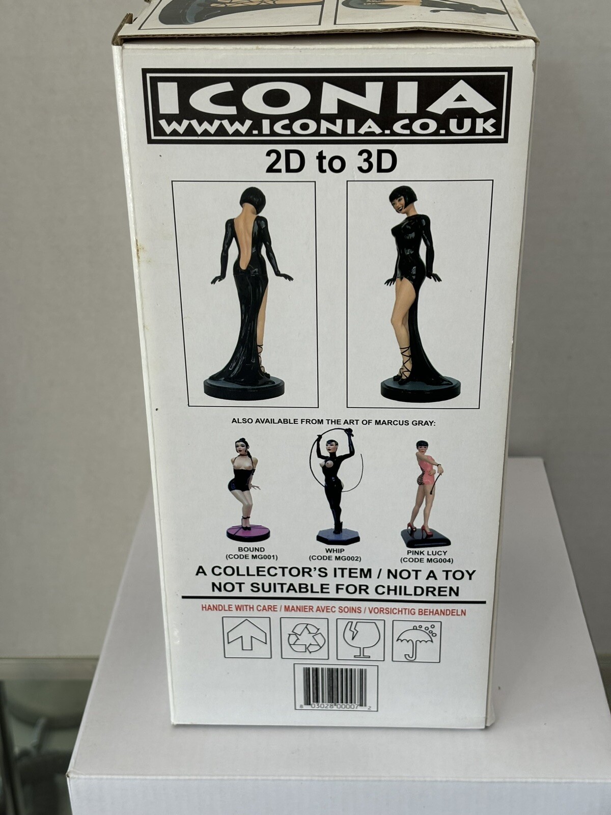 Black Polish Iconia Marcus Gray Statue Adult Collectible Explicit Rare HTF New