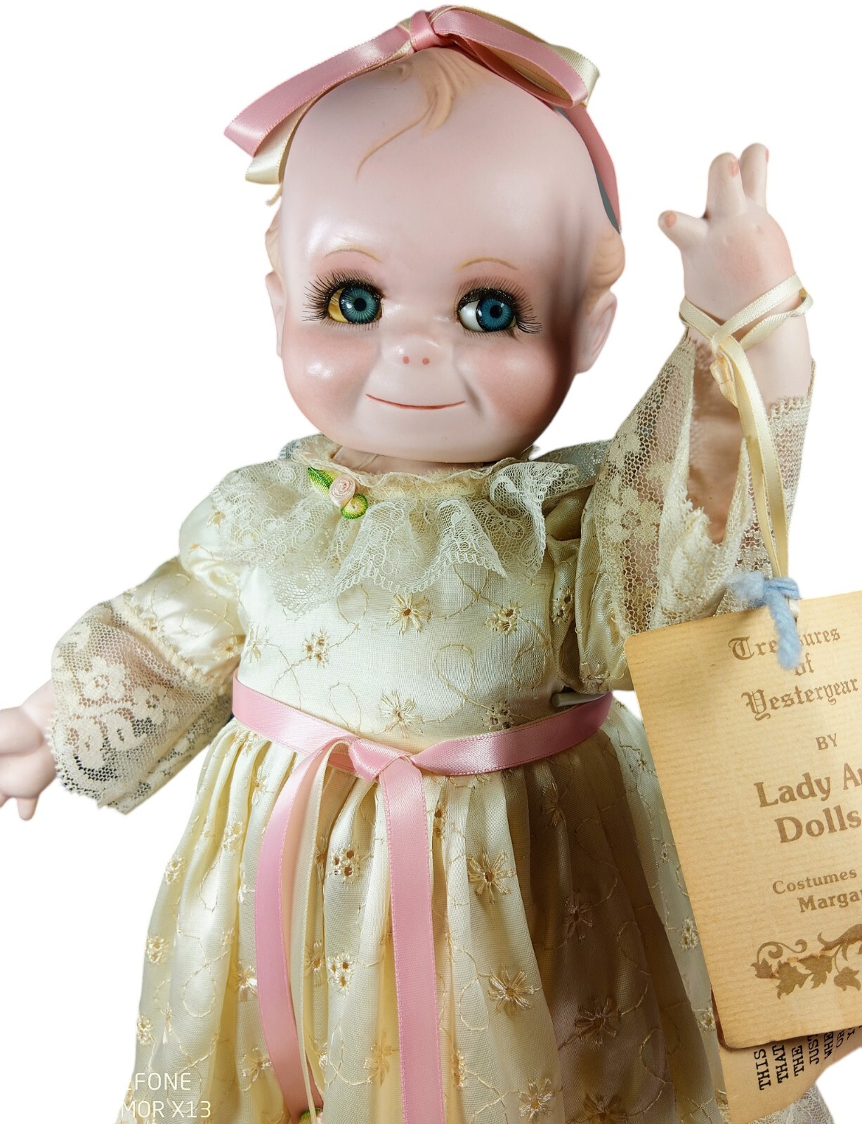 Vintage Lady Anne Dolls, Inc. KEWPIE 20″ Porcelain Doll Mary Sides 1987