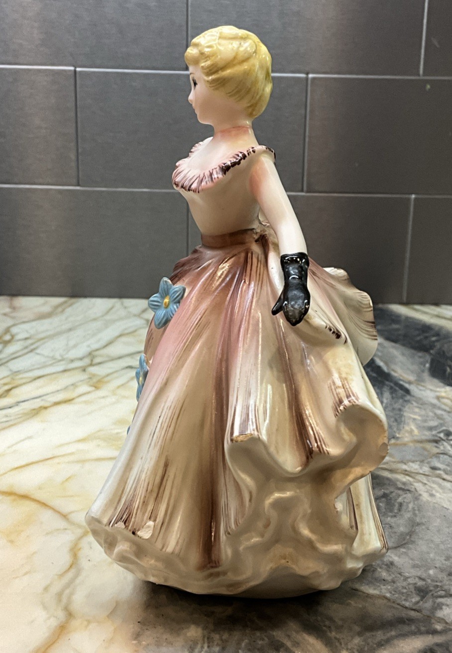 Beautiful Vintage Lefton 6 X 5 Inches Southern Belle or Dancing Lady Figurine