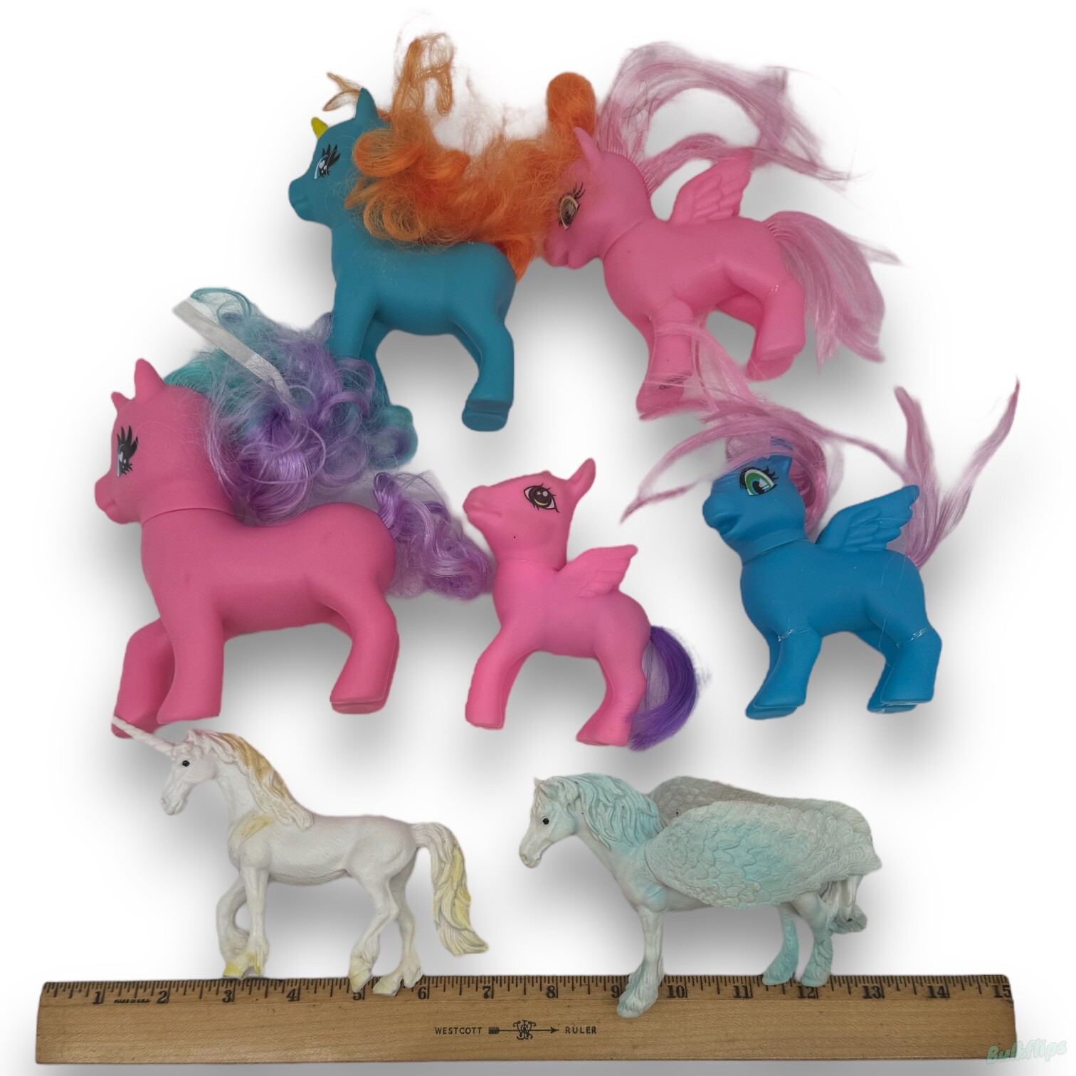 Greenbrier International White Pink Pegasus & Uncorn Figures, More Plastic Toys