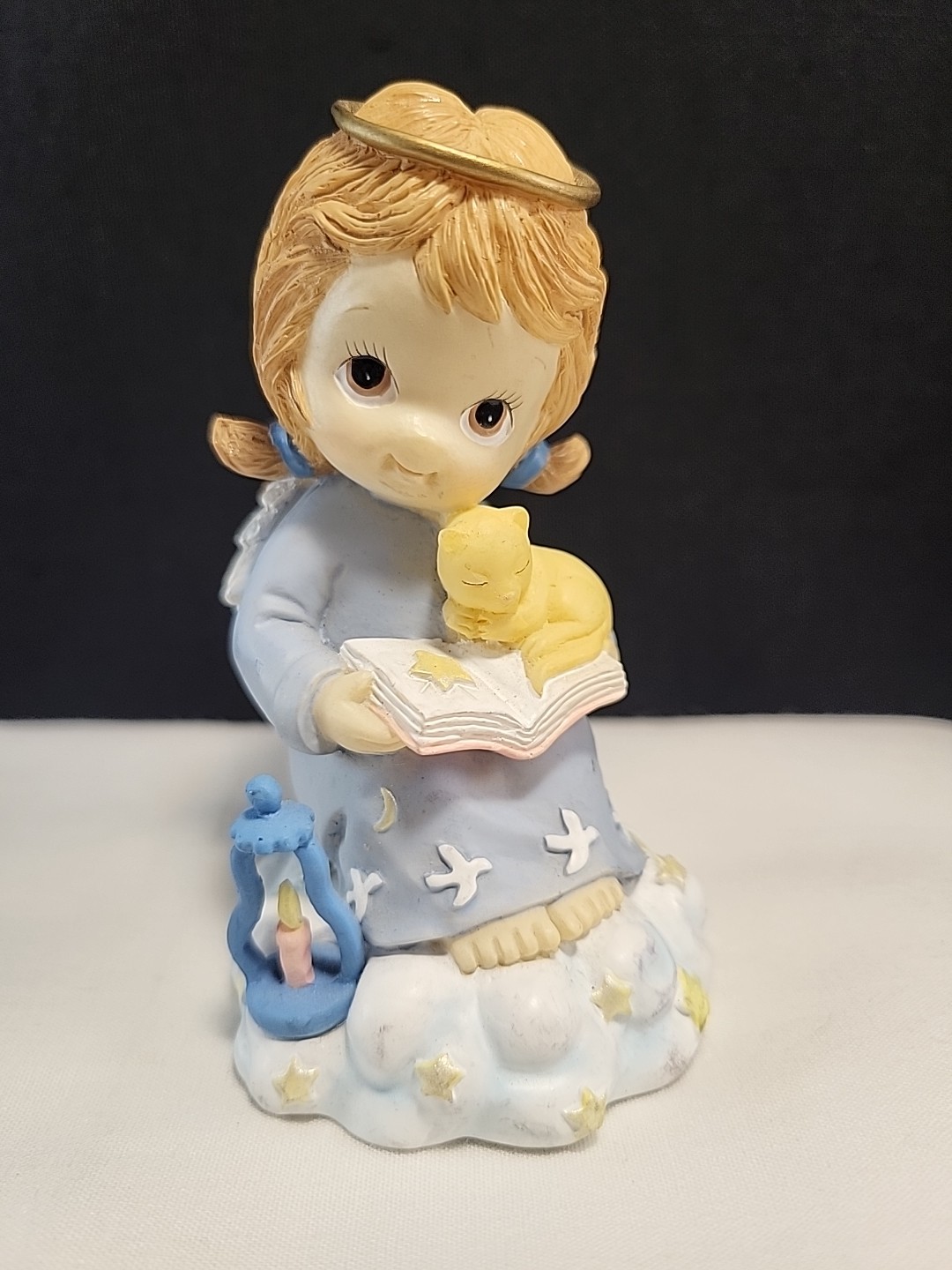 1998 “Friendship is a Purrfect Feeling” Whispers From Heaven Angel Figurine Vtg.