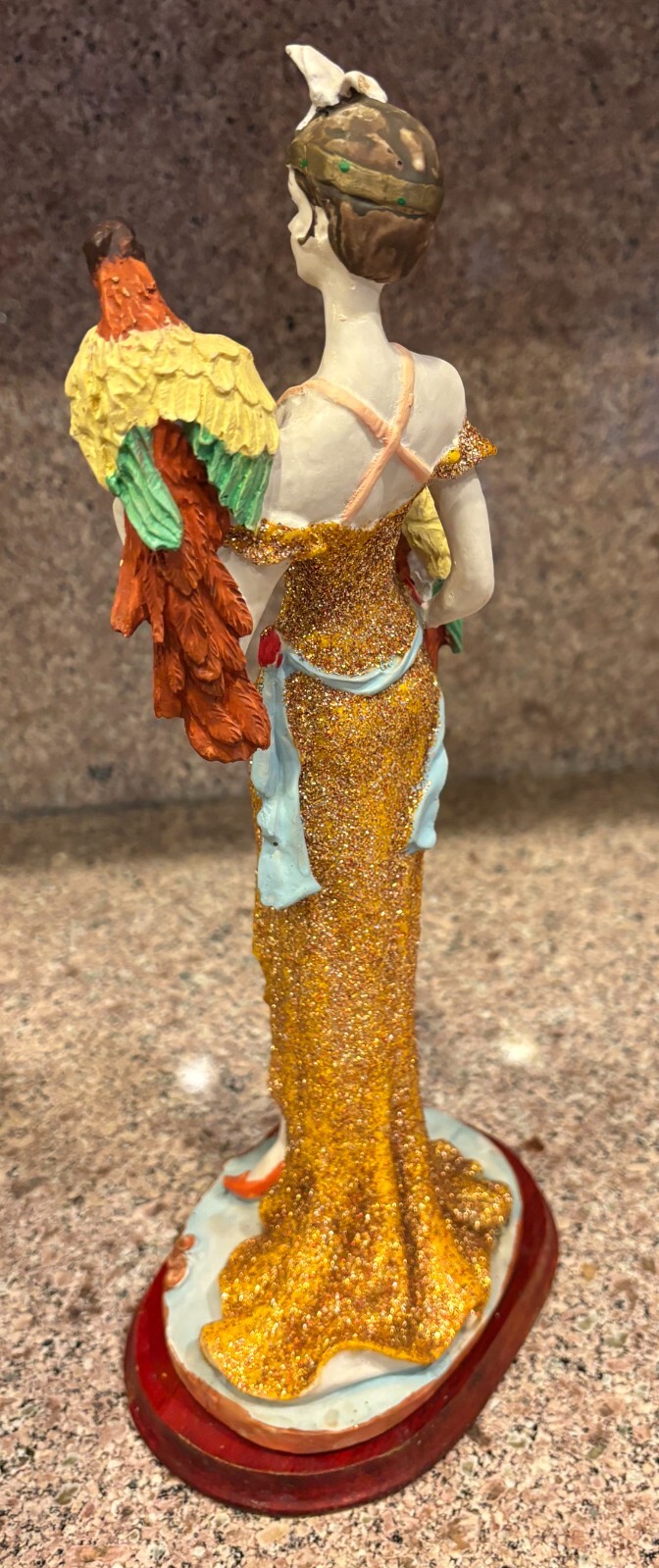 Colorful Ceramic Figurine Lady Statue