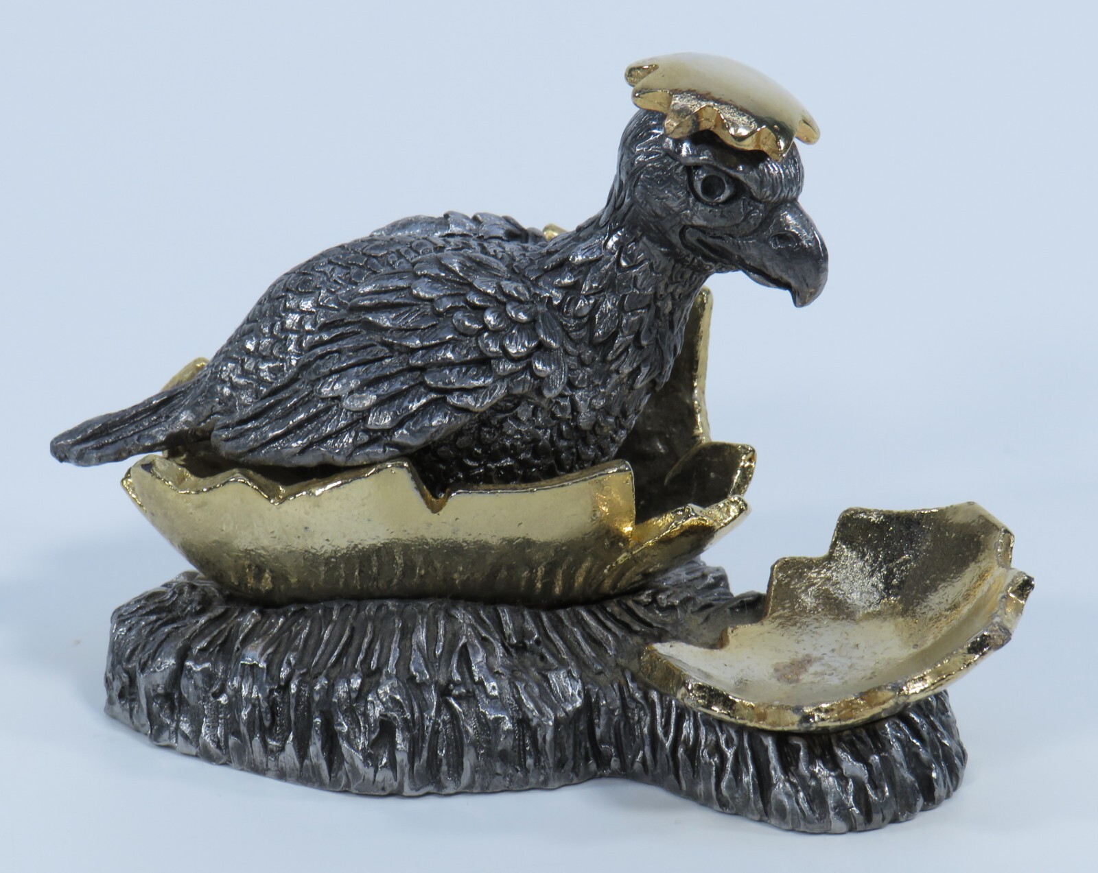 Michael Ricker Pewter “Hatching Eagle” Sculpture * Signed, Numbered * Ships Free