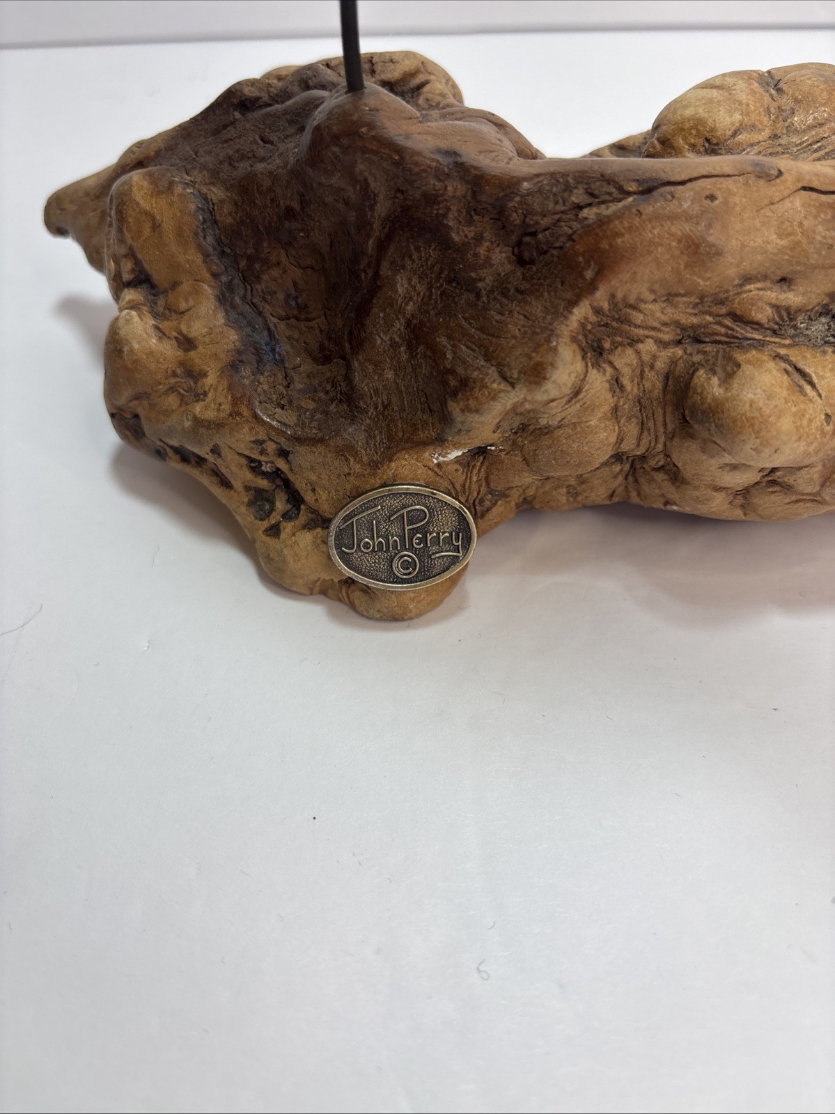 John Perry Heron Birds Figurine Sculpture Burl Wood Tropical
