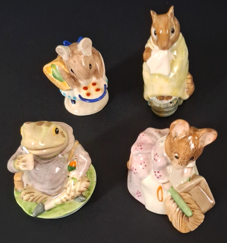 Beatrix Potter Porcelain Figurines Lot of 4 Beswick England Adorable