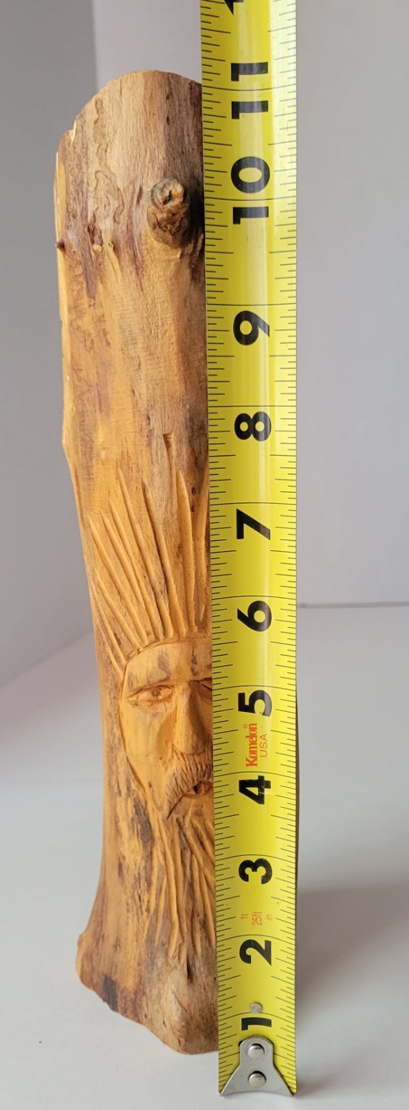 Hand-Carved Tree Spirit 11″ from Wood Branch Rustic Cabin Folk Art Décor Vintage