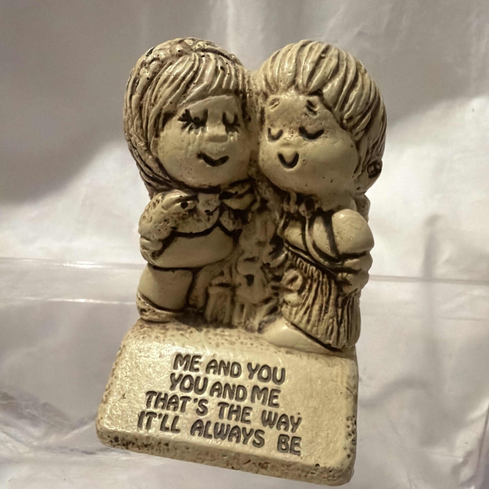 Vintage 1970 Paula Figurine Me and You You and Me Couple Love Sillisculpt