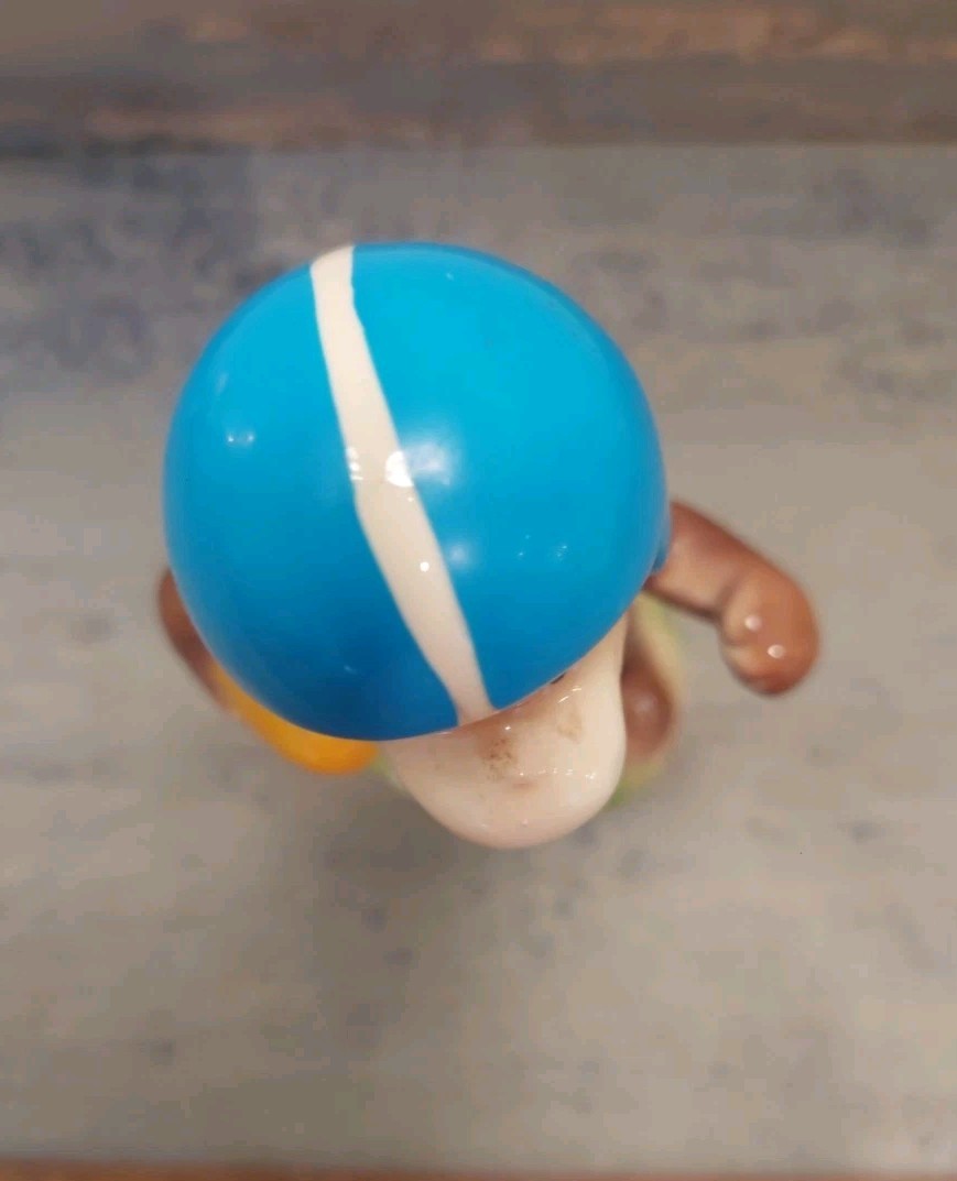 Vintage 1981 Gorham Curious George Hand Painted Margaret E Rey Football Player