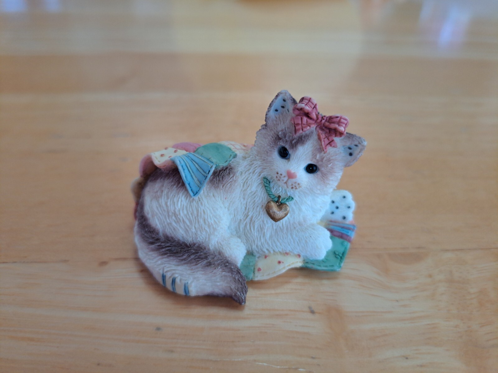 CALICO KITTENS Ragdoll Cat Mini Figurine A Breed Apart Quilt Heart Bow Kitty