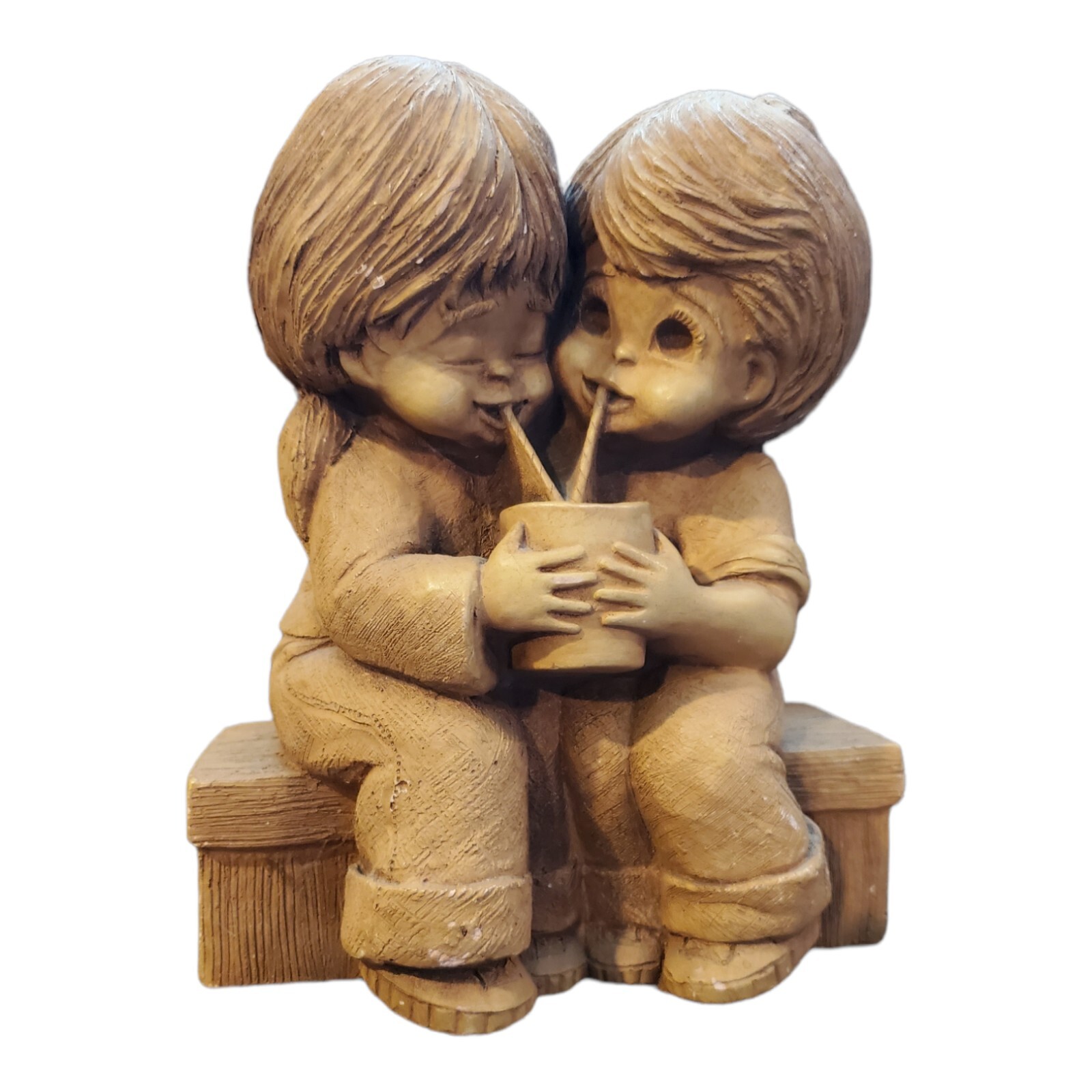 Bill Mack Fannykins “Sharing” 7.5 X 7 X 3.5″ Boy & Girl Sharing A Drink