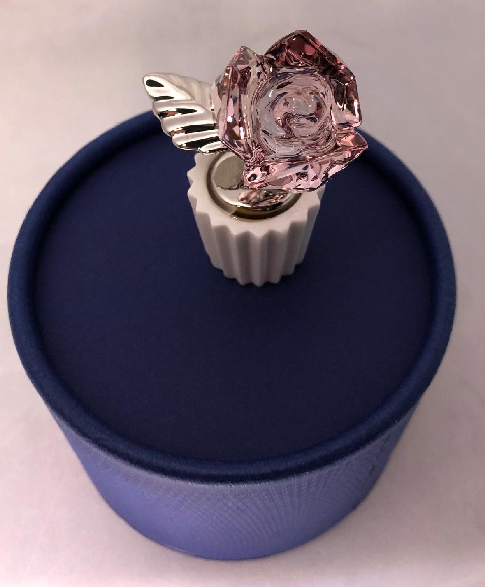 SWAROVSKI MINIATURE ANTIQUE PINK ROSE, #5045566, 2014, RETIRED, RARE, NEW IN BOX